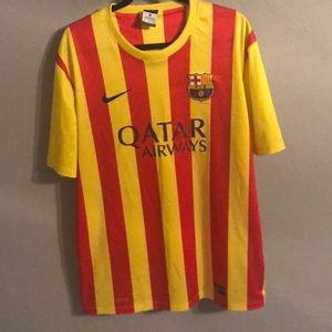 Striped Nike soccer jersey